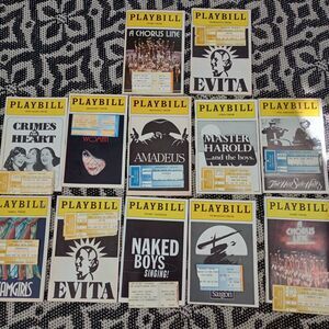 Broadway Playbill Lot 12 With Ticket Stubs 80s 90s‎ Shoes NYC